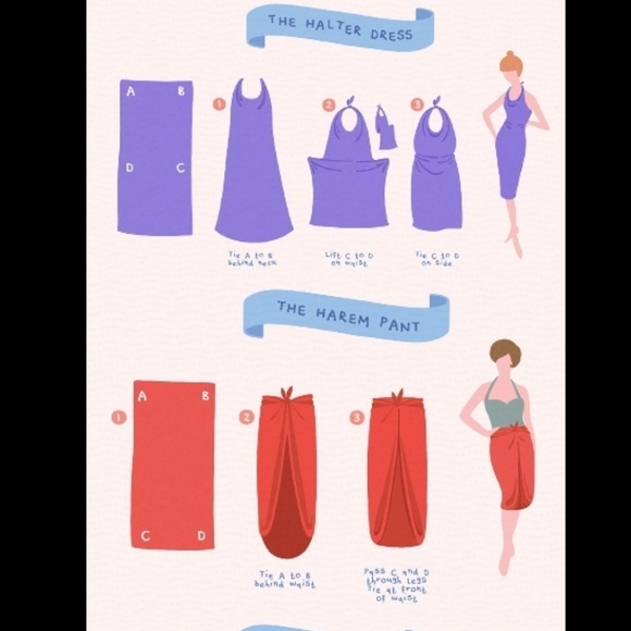 SOLD-Hawaiian Hibiscus Sarong Wrap Skirt Dress - Picture 6 of 7